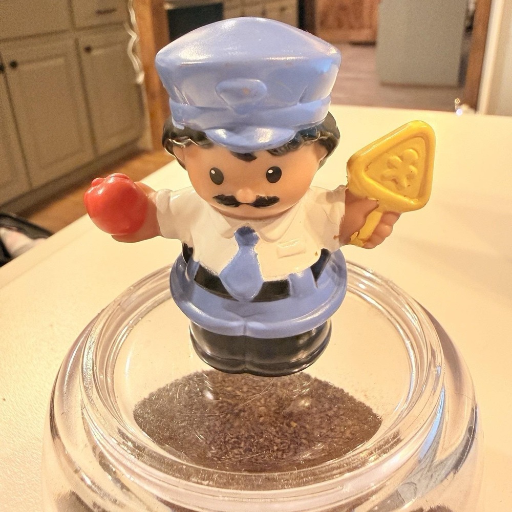 Fisher-Price‎ Little People Police Officer Kids One Size Blue Good 2003 Mattel
